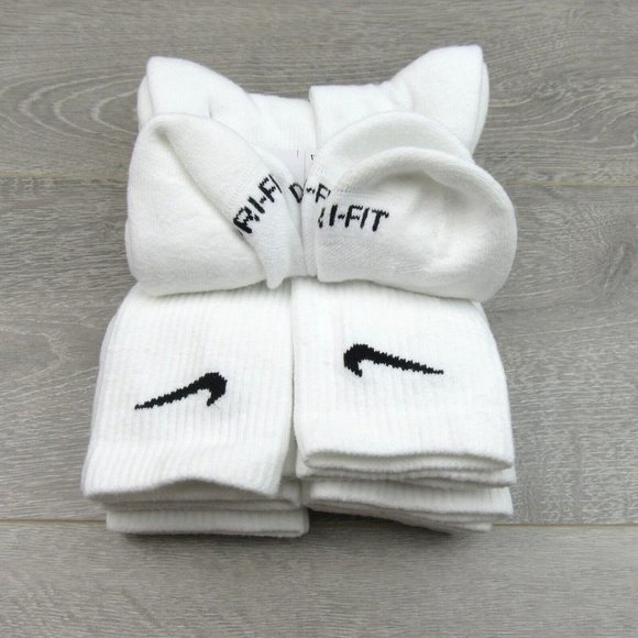 Nike Everyday Plus Cushion Crew Socks White 6 Pack Men's Sz 8-12 NEW - Picture 7 of 9